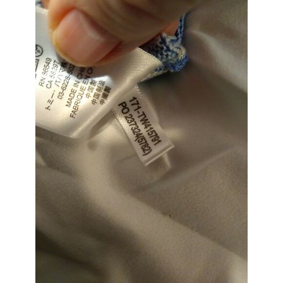 TOMMY BAHAMA Shibori Striped Print 100% Linen Sweater Top Size SP - Picture 11 of 11